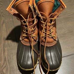 L.L.Bean Women's Bean Boots 8", Flannel-Lined Insulated size 10